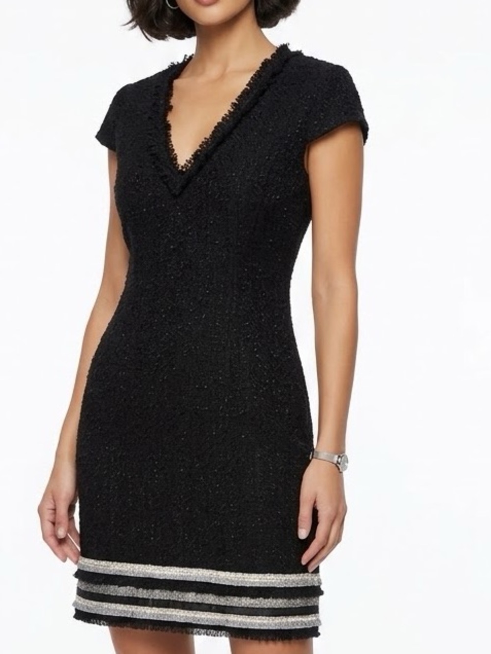 Axara Paris Black Tweed Dress